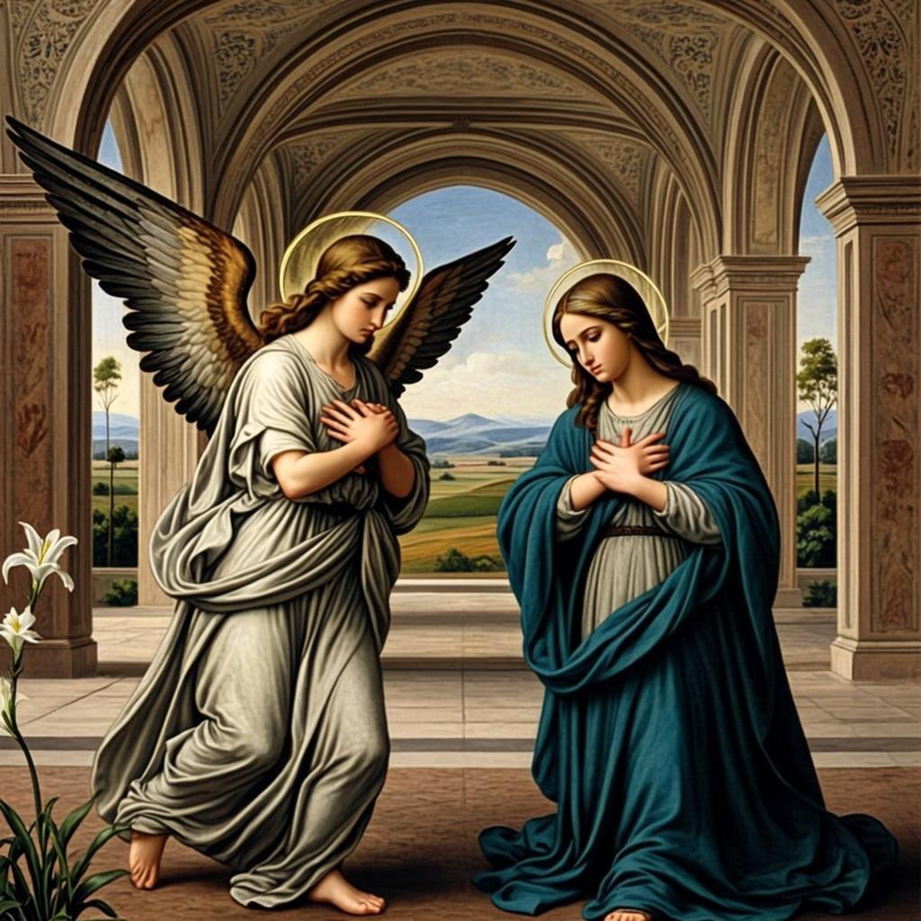 Annunciation in a Loggia — Renaissance artwork